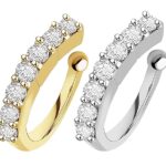 FASHIONS Clip on Nosepin Without Piercing Pressing Type Nose rings Stud for Women - Combo 2pcs Gold & Silver