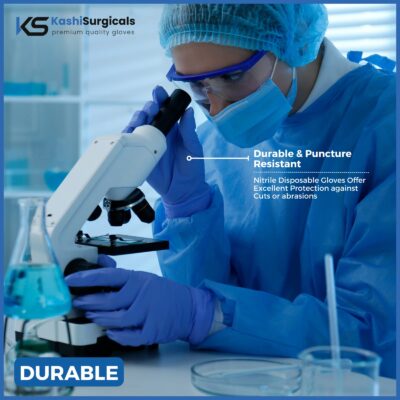 Powder Free Nitrile Hand Gloves, Food Grade, Made in Malaysia (Medium, Blue, Box of 80), Pack of 1