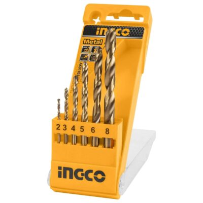 Ingco AKD1055 6 PCS Metal Drill Bits Set for All Purpose for Wood, Metal & Wall