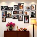 Art Street Shooting Star Wall Photo Frames Set of 16 (Black) | Multi-Size Picture Frames for Living Room & Home Décor