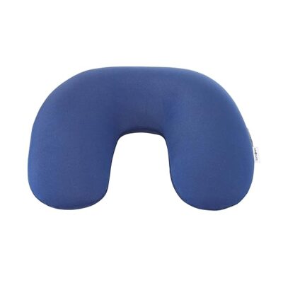 Samsonite Polyester Comfortable 3 in1 Microbead Travel Pillow/Neck Pillow for Travel in Flight/Aeroplane for Men & Women, Navy Blue