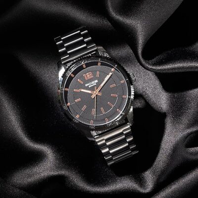 Sonata Poze Analog Quartz Black Dial Watch for Men