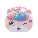 SAMVARDHAN Unicorn Piggy Bank Cartoon Coin Saving Box with Lock – Pink