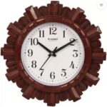 Analog 24.5 cm X 24.5 cm Wall Clock (Maroon, with Glass, Standard)