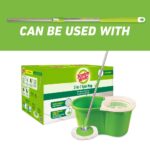 Scotch-Brite Plastic Spin Mop Handle with Head & Refill | Compatible with 2-in-1 Twin Bucket Spin Mop