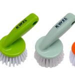 KWEL Wash Basin Cleaning Plastic Brush with Medium Scrubber – Multipurpose Dirt Cleaning – Pack of 2, Multicolor