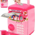 Umadiya Kids ATM Piggy Bank with Fingerprint & Password – Pink