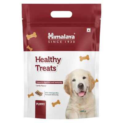 Himalaya Healthy Dog Biscuit Treats – Puppy | Lamb Flavor | Enriched with Cumin & Ashwagandha for Immunity & Digestive Health | Training & Rewards (900 g)