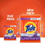 Tide Plus Double Power Detergent Washing Powder | Lavender Fresh | 8kg Super Saver Pack | Powerful Stain Removal & Long-Lasting Fragrance