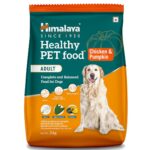 Himalaya Healthy Pet Food – Chicken & Pumpkin Flavor | Complete & Balanced Nutrition with Herbal Enrichment | For Adult Dogs, Shiny Coat & Healthy Appetite (3 kg Pack)