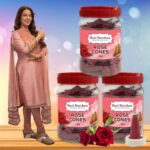 Hari Darshan Rose Dhoop Cones | Organic, Non-Charcoal & Bamboo-Free | Long-Lasting Rose Fragrance for Pooja, Meditation, Yoga & Relaxation | Pack of 3 (125g Each, ~75 Cones per Jar)