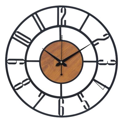 Antique Metal Analog Wall Clock For Home| Big Size Modern Decorative Wall Watch For Home Decor(English Number,40 Cm),Multicolor