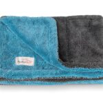 1200 GSM Microfiber Cleaning Cloth, Dual Sided Car Cleaning Clothes, Twisted Loop- Thick Plush Micro fiber Cloth for Car Cleaning, Lint-Free for Quick Drying (60cmx40cm) 1pc, Color: Grey-Blue
