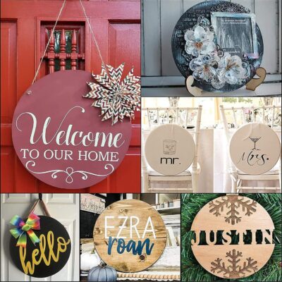 Estella Round MDF Boards for Art & Craft | 6 Inch Diameter, 3.5mm Thick | Pack of 6 Cutouts for Coasters, Resin, Mandala, Lippan, Clock Making & DIY Decoration