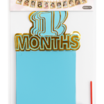 1st Month Celebration Banner | Blue & Gold Baby Milestone Decoration | Monthly Photo Banner