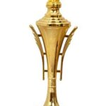 Be Win Golden Fiber Leaf Trophy – 12 Inch | Winner Award for Sports, Events & Functions