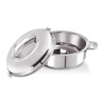 Stainless Steel Insulated Casserole Hot Box (500 ml) | Food-Grade | Double-Walled Hot Pot | Easy to Carry & Store | Ideal for Rice, Gravy & Curry