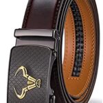 CONTACTS Men's Genuine Leather Auto-Lock Belt | Formal & Casual | Adjustable Fit | Gift Box