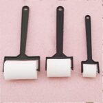 Worison 3 Piece Set White Synthetic Sponge Brush Foam Painting Roller Brush for Drawing, Canvas Painting