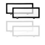 3D Floating Display Frame Set of 4 – Black & White Transparent Storage Box for Jewelry & Coins (9.1x3.5 Inch)
