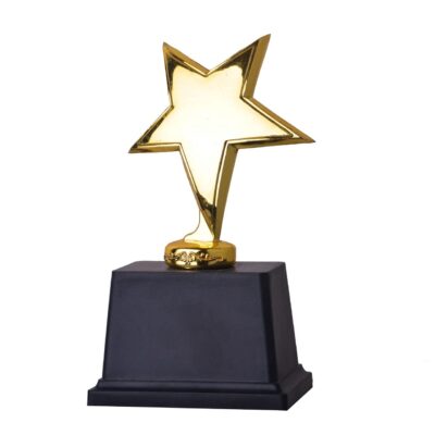 Gold Star Trophy for Winners – 18 cm | Award Trophy for Events, Competitions & Decoration