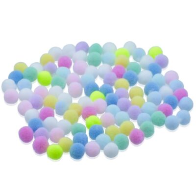 100 Pieces Mixed Pastel Color Felt Balls Pompom Ball Pom Pom for DIY Sewing Crafts Jewelry Making - Multicolor,1cm
