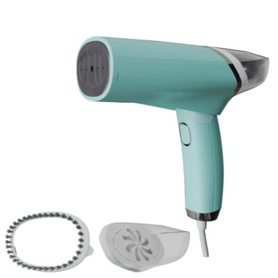 HushBlue Handheld Garment Steamer for Clothes – Ultra Fast 15s Heat-Up | Portable, Foldable & Lightweight Garment Steamer | Powerful Handheld Steamer for Home & Travel Use (Ice Blue)