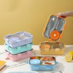 TEC TAVAKKAL 3-Compartment Leak-Proof Lunch Box | 750 ml | BPA-Free Stainless Steel Tiffin for Kids