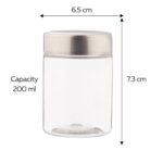 PEARLPET Plus Range Airtight Plastic Storage Jar & Container Set | 200 ml Each | Set of 3