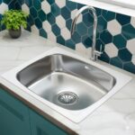 Zolmix® Premium 304 Stainless Steel Kitchen Sink 18x16x8 Inch | 1MM Thick | Oval Bowl | Polished Finish | Rust-Resistant | Curved Corners | Weightless Foam Pad | Heat & Impact Resistant - Silver