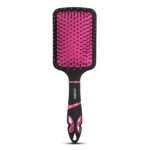 AGARO Delight Paddle Hairbrush with Strong & Flexible Nylon Bristles having Anti-static Ball Tips, For Grooming, Straightening, Smoothing, Detangling Hair, Ideal for Men &Women, Black & Pink