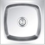 ECM - Nirali Popular Range - Grace Plain Junior - Kitchen Stainless Steel Sink (12 x 12-inch, Glossy Finish)