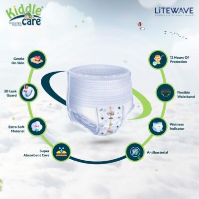 Dry Comfort Baby Diaper Pants | Extra Large (XL) | 12-18 Kg | Pack of 2 | 108 Pieces | Up to 12 Hours Protection, Prevents Leakage, Wetness Indicator