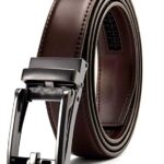 CONTACTS Genuine Leather Auto-Lock Belt for Men | Adjustable Micro Fit | Formal & Casual | Gift Box