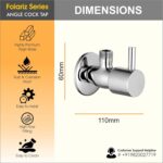 JABON BAGNO PA01001 Brass Angle Valve with Wall Flange Chrome (Pack of 1)