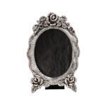 NM Aluminium Silver-Plated Triple Rose Tabletop Photo Frame (20x13 cm)