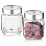 Treo by Milton Cube Glass Storage Containers | Set of 2 (580 ml Each)