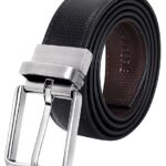 CREATURE Men's Reversible PU Leather Belt – Black & Brown, Formal/Casual