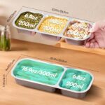 Lunch Box Combo Set for Kids & Adults | Airtight Food Storage Containers with Compartments | Reusable Bento Snack Box for Office & School (2 + 3 Compartments)