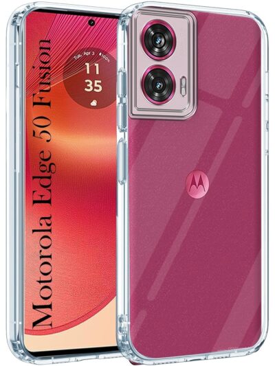 Amazon Brand – Solimo Transparent Back Cover for Motorola Edge 50 Fusion 5G