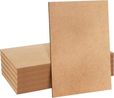 RK Trends 3.4 mm MDF Boards for DIY Art & Crafts,(Pack of 6Pcs) Wood MDF Sheets for Craft Work, Painting, Resin Art, Fluid Art, Decoupage, Mandala Art, Pyrography. (9 Inch X 12 Inch)