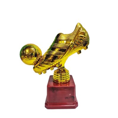 BAREEZE PURE Football Trophy – 8 Inch | Premium Metallic-Fiber Football Cup for Tournaments & Awards