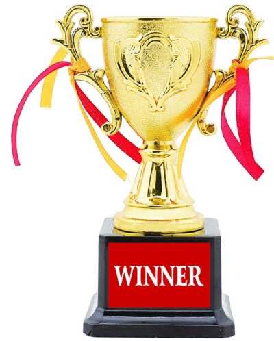 Sichita Winner Trophy – 6.5 Inch | Multicolour Champion Award Cup for Sports & Competitions