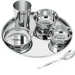 Neelam Stainless Steel Dinner Set – 12 Pcs, 22 Gauge | Fusion Finish | Dishwasher Safe & Durable