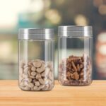 MILTON Steel Seal 500 Airtight Plastic Storage Jar & Container Set | Set of 6 (500 ml Each)