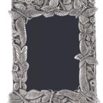 HOUZZPLUS Handicraft Antique Silver Metal Photo Frame | Aluminium Tabletop Picture Frame for Home, Bedroom, Living Room & Office Décor | Single Photo Frame (17x21 cm)