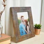 Art Street Wooden Tabletop Photo Frame – Decorative Copper Finish (5.7 x 7.7 Inch)