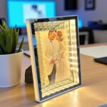 Art Street LED Couple Photo Frame with Spiral Mat (5x7 Inch, Table Top)