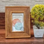 THE ART SHOPPEE Handcrafted Mango Wood Photo Frame 7x5 Inch – Wall & Tabletop Display (Dark Antique Brown)