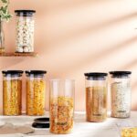 Amazon Brand – Solimo Airtight Plastic Storage Jar & Container Set | 1400 ml Each | Set of 6